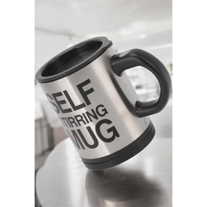 LitaeTrend Mikser Kupa Yazılı Mug Bardak Karıştırma Özelliği