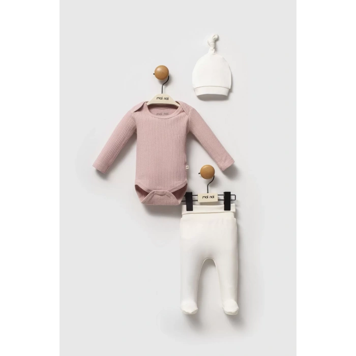 LitaeTrend Moi Noi Şapkalı Badi Pantolon Takım Mnb5346 Mürdüm