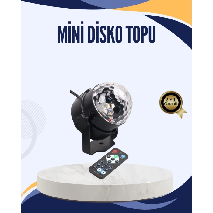 HERŞEYTREND Müzik Sensörlü Renkli LED Parti Işığı