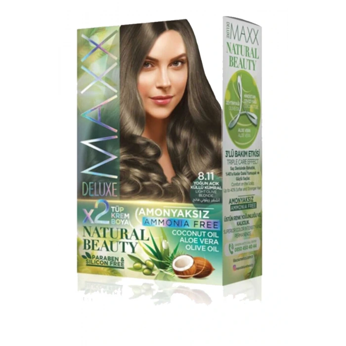 LitaeTrend Natural Beauty Amonyaksız Saç Boyası 8.11 Yoğun Açık Küllü Kumral