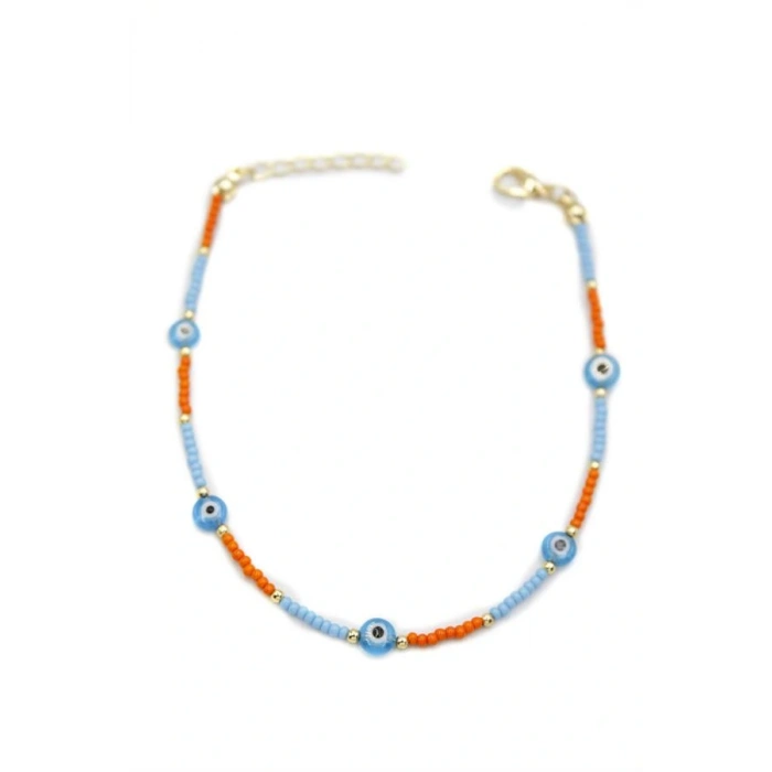LitaeTrend Nazar Boncuklu  Halhal - Mavi