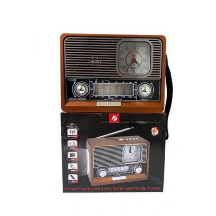LitaeTrend Nostaljik Vintage Radyo Taşınabilir Bluetooth Bağlantılı Hoparlör Radyo