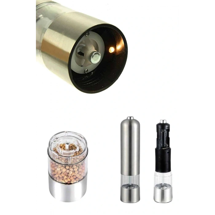 LitaeTrend Otomatik Tuz ve Karabiber Öğütücü Baharat Öğütücü Tuz Karabiber Değirmeni