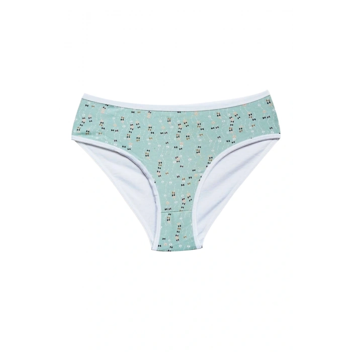 LitaeTrend Pamuklu Geniş Kenarlı Likralı Desenli Bato Kadın Külot 5li Paket Set 2