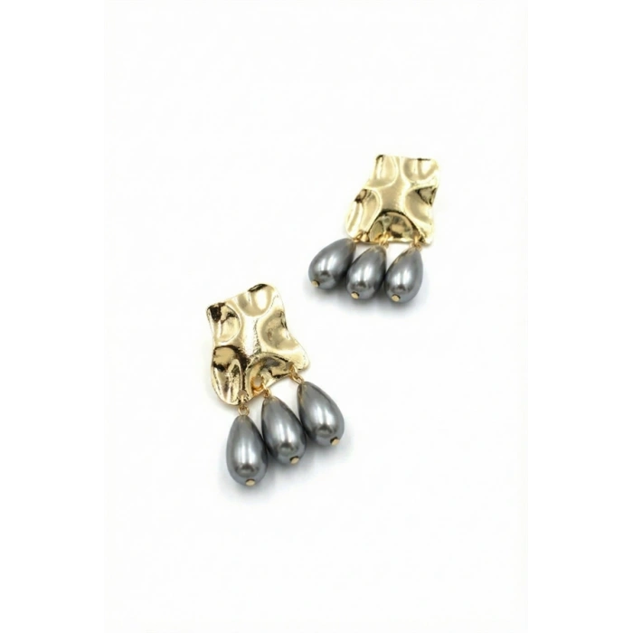 LitaeTrend Plaka Küpe - Gri