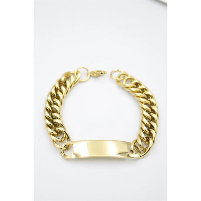 LitaeTrend Plaka Zincir Bileklik - Altın