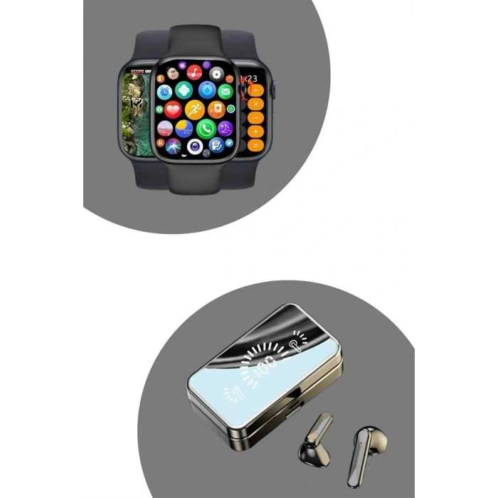 LitaeTrend Powerbank Bluetooth Kulaklık Ve Yeni Model Akıllı Saat Seti ANC Özelliği Dokunamatik