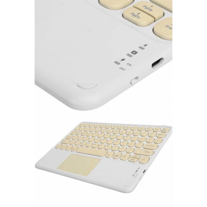 HERŞEYTREND Profesyonel Wifi Q Klavye Bluetooth Klavye Touchpad 10.8 Inç