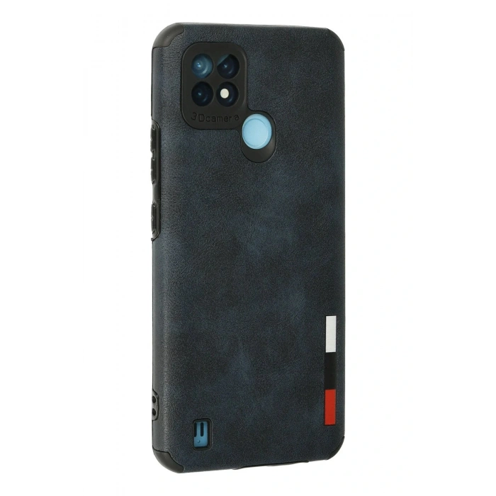 LitaeTrend Realme C21 Kılıf Loop Deri Silikon - Lacivert