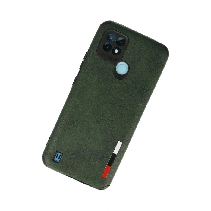 LitaeTrend Realme C21 Kılıf Loop Deri Silikon - Yeşil