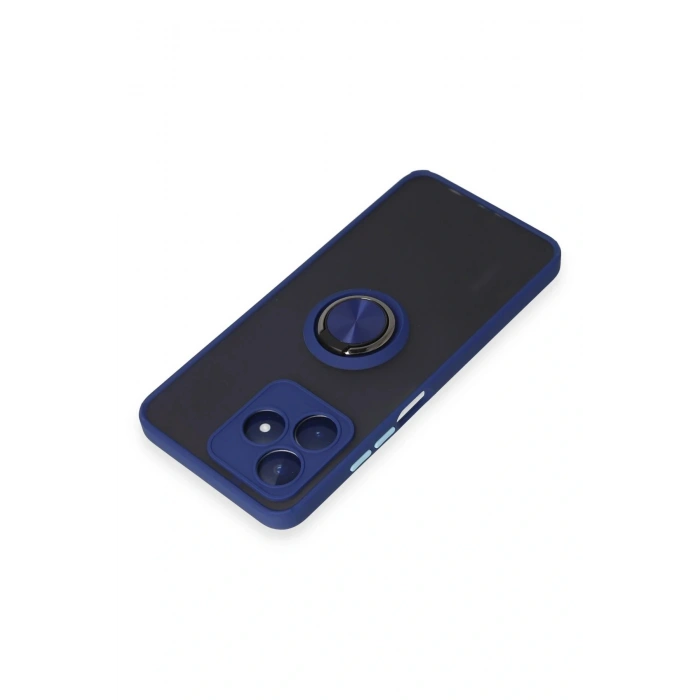 LitaeTrend Realme C53 Kılıf Montreal Yüzüklü Silikon Kapak - Lacivert