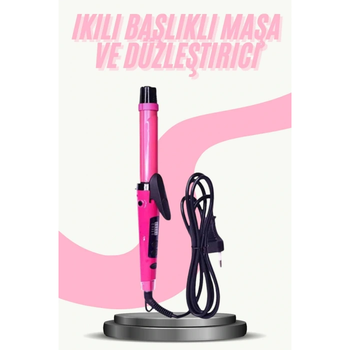 LitaeTrend Saç Düzleştirici Şekillendirici Saç Maşası İkili Şekillendirici Isı Ayarlı