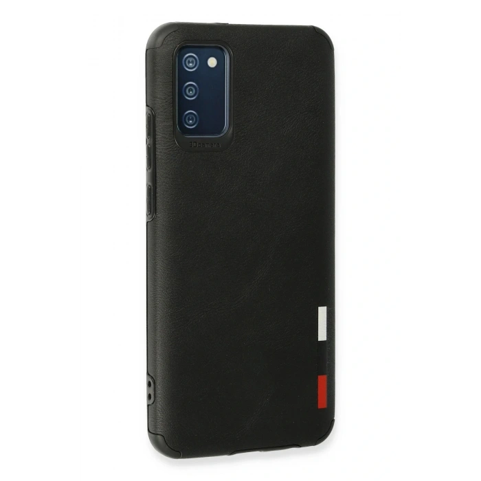 LitaeTrend Samsung Galaxy A02S Kılıf Loop Deri Silikon - Siyah
