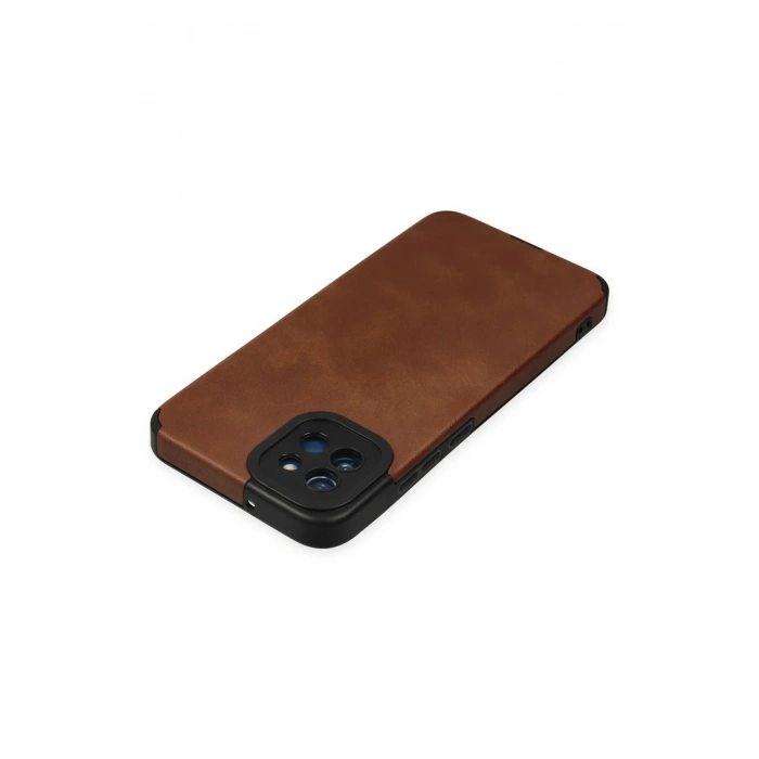 LitaeTrend Samsung Galaxy A03 Kılıf Loop Deri Silikon - Kahverengi