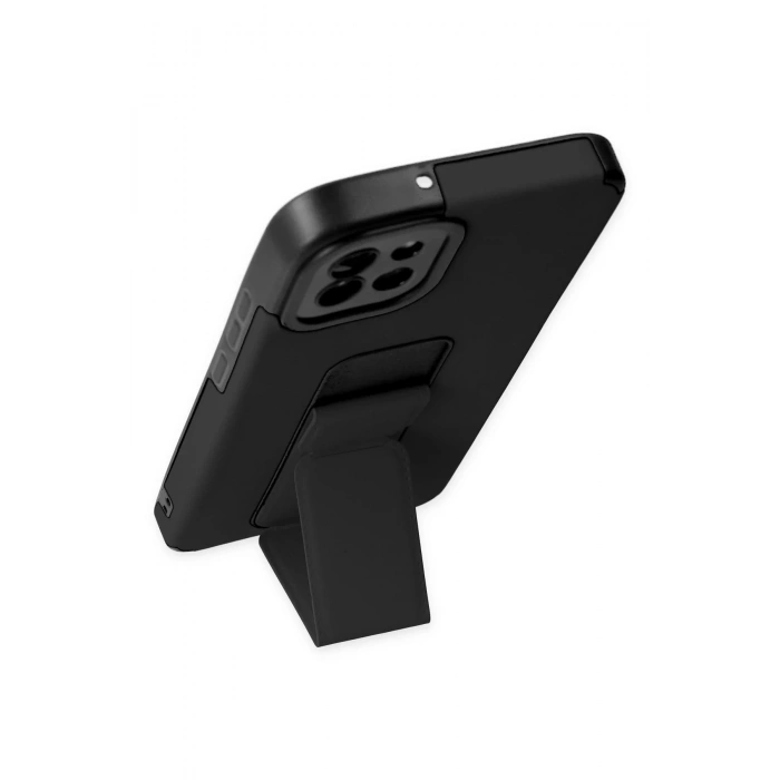 LitaeTrend Samsung Galaxy A03 Kılıf Mega Standlı Silikon - Siyah