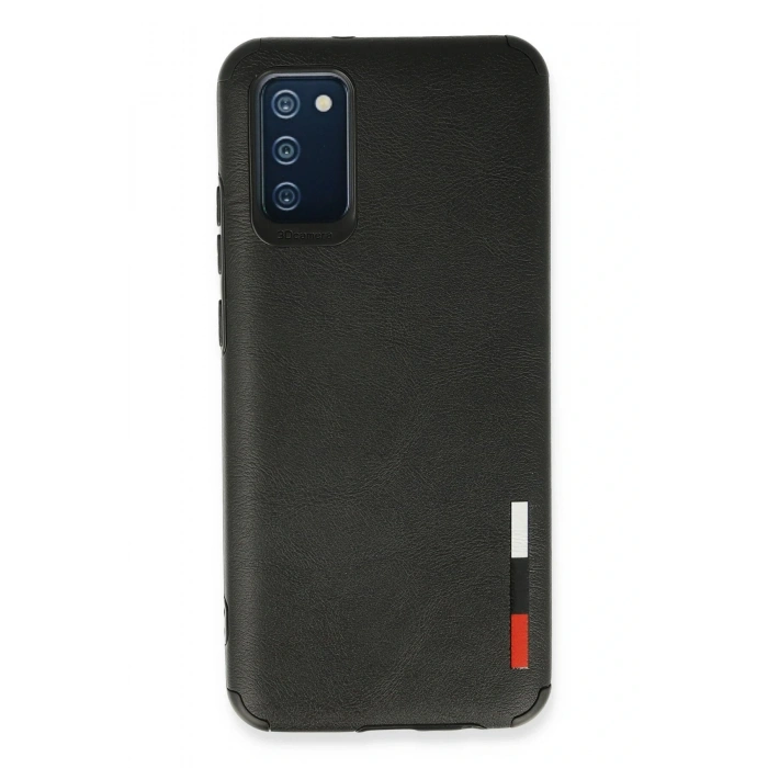 LitaeTrend Samsung Galaxy A03S Kılıf Loop Deri Silikon - Siyah