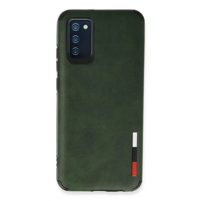 LitaeTrend Samsung Galaxy A03S Kılıf Loop Deri Silikon - Yeşil