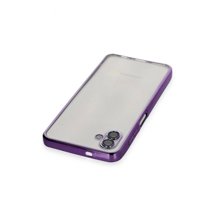 LitaeTrend Samsung Galaxy A04 Kılıf Lensli Silikon - Mor