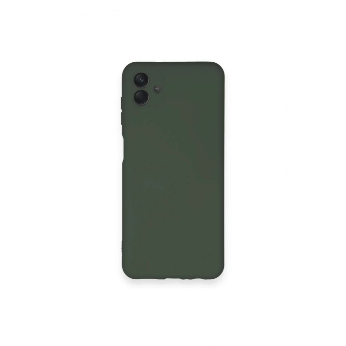 LitaeTrend Samsung Galaxy A04 Kılıf Nano içi Kadife Silikon - Koyu Yeşil