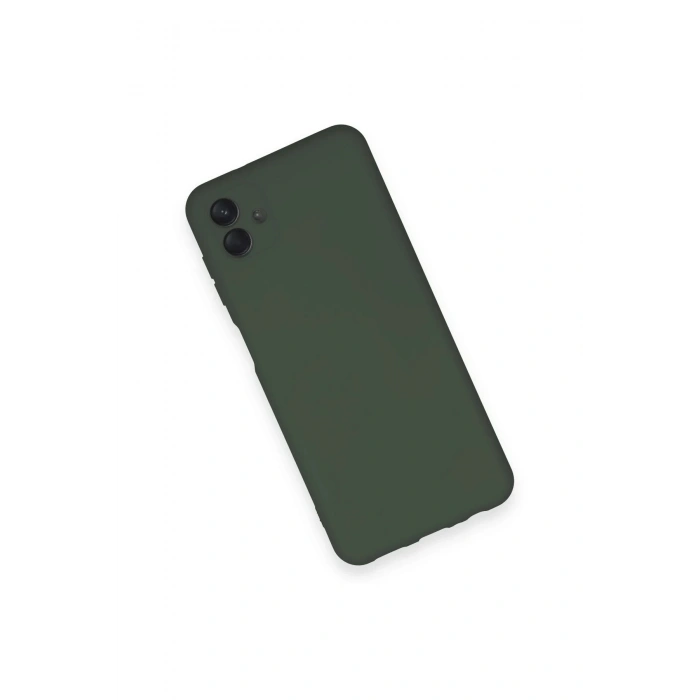 LitaeTrend Samsung Galaxy A04 Kılıf Nano içi Kadife Silikon - Koyu Yeşil