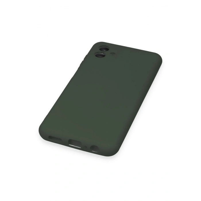 LitaeTrend Samsung Galaxy A04 Kılıf Nano içi Kadife Silikon - Koyu Yeşil