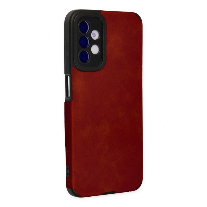 LitaeTrend Samsung Galaxy A04S Kılıf Loop Deri Silikon - Kırmızı