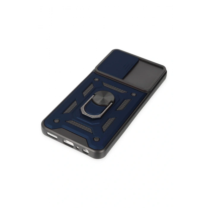 LitaeTrend Samsung Galaxy A04S Kılıf Pars Lens Yüzüklü Silikon - Lacivert