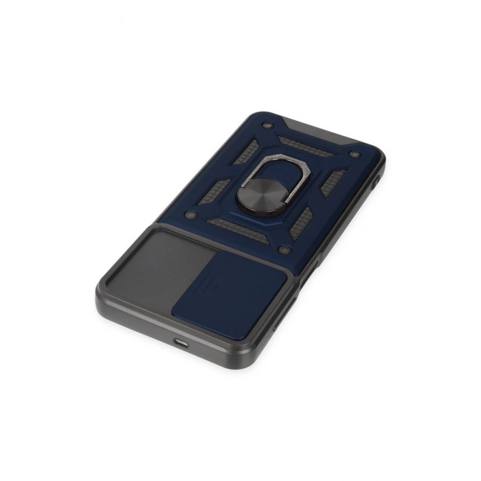 LitaeTrend Samsung Galaxy A04S Kılıf Pars Lens Yüzüklü Silikon - Lacivert