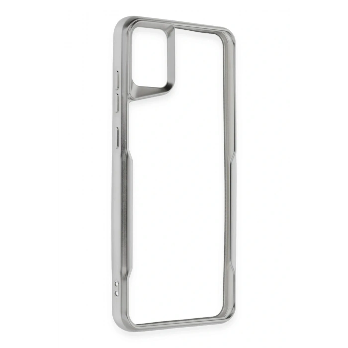 LitaeTrend Samsung Galaxy A05 Kılıf Boyi Silikon Kapak - Gümüş