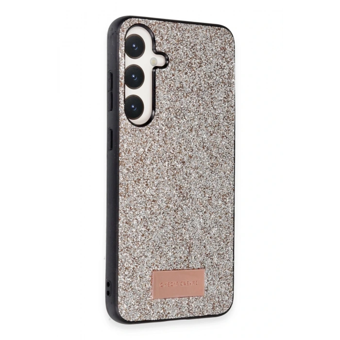 LitaeTrend Samsung Galaxy A25 5G Bright Simli Kapak - Gold