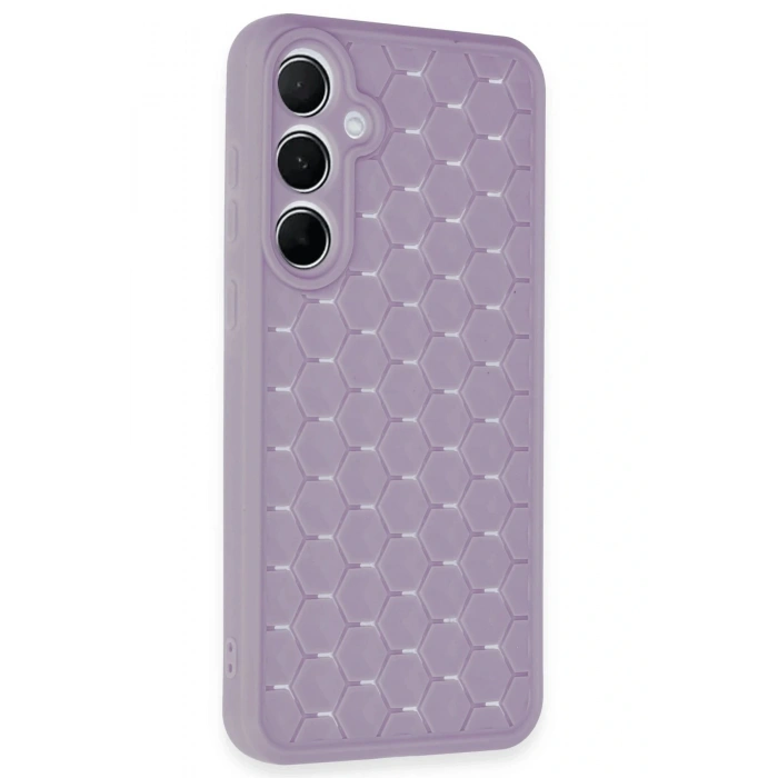 LitaeTrend Samsung Galaxy A25 5G Kılıf Petek Silikon Kapak - Lila