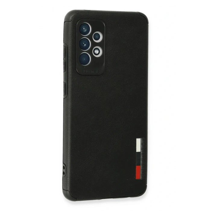 LitaeTrend Samsung Galaxy A72 Kılıf Loop Deri Silikon - Siyah