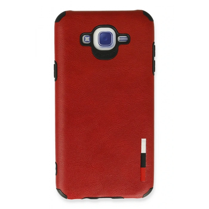 LitaeTrend Samsung Galaxy J7 Kılıf Loop Deri Silikon - Kırmızı