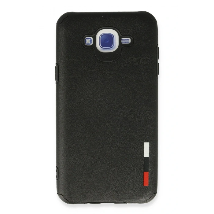 LitaeTrend Samsung Galaxy J7 Kılıf Loop Deri Silikon - Siyah