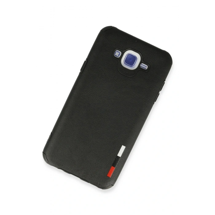 LitaeTrend Samsung Galaxy J7 Kılıf Loop Deri Silikon - Siyah