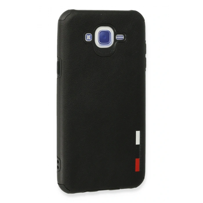 LitaeTrend Samsung Galaxy J7 Kılıf Loop Deri Silikon - Siyah