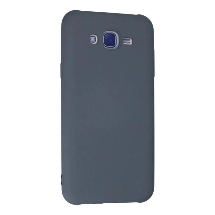 LitaeTrend Samsung Galaxy J7 Kılıf Nano içi Kadife Silikon - Gri