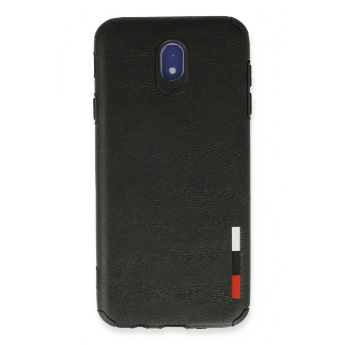 LitaeTrend Samsung Galaxy J7 Pro / J730 Kılıf Loop Deri Silikon - Siyah