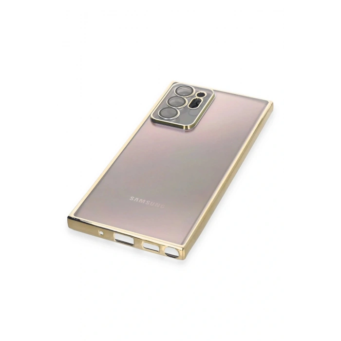 LitaeTrend Samsung Galaxy Note 20 Ultra Kılıf Lensli Silikon - Gold