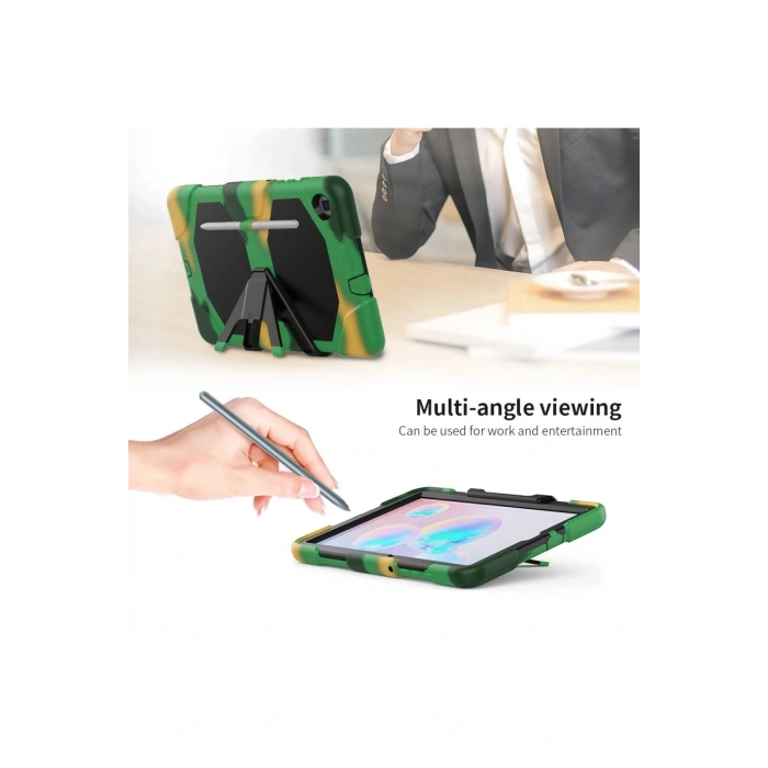LitaeTrend Samsung Galaxy P610 Tab S6 Lite 10.4 Kılıf Griffin Tablet Kapak - Kamuflaj