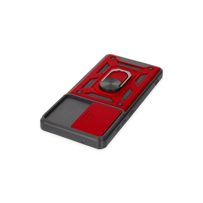 LitaeTrend Samsung Galaxy S20 FE Kılıf Pars Lens Yüzüklü Silikon - Kırmızı