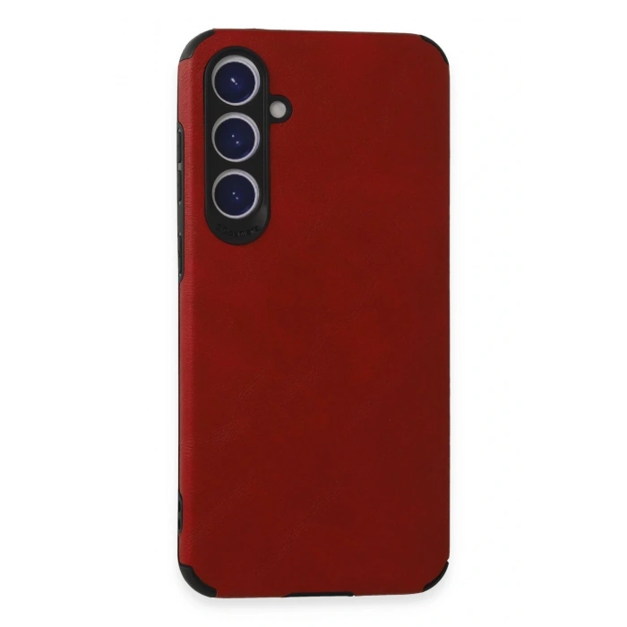 LitaeTrend Samsung Galaxy S23 FE Kılıf Loop Deri Silikon - Kırmızı