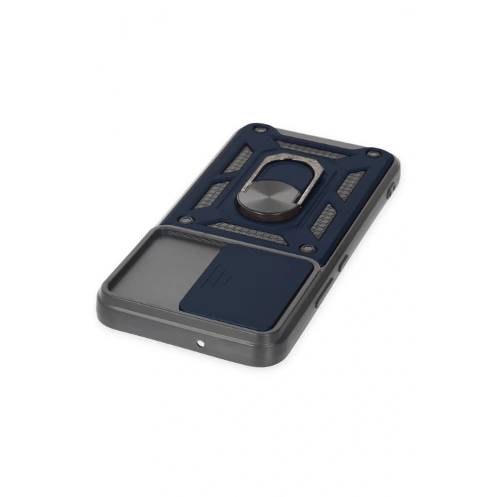 LitaeTrend Samsung Galaxy S23 FE Kılıf Pars Lens Yüzüklü Silikon - Lacivert