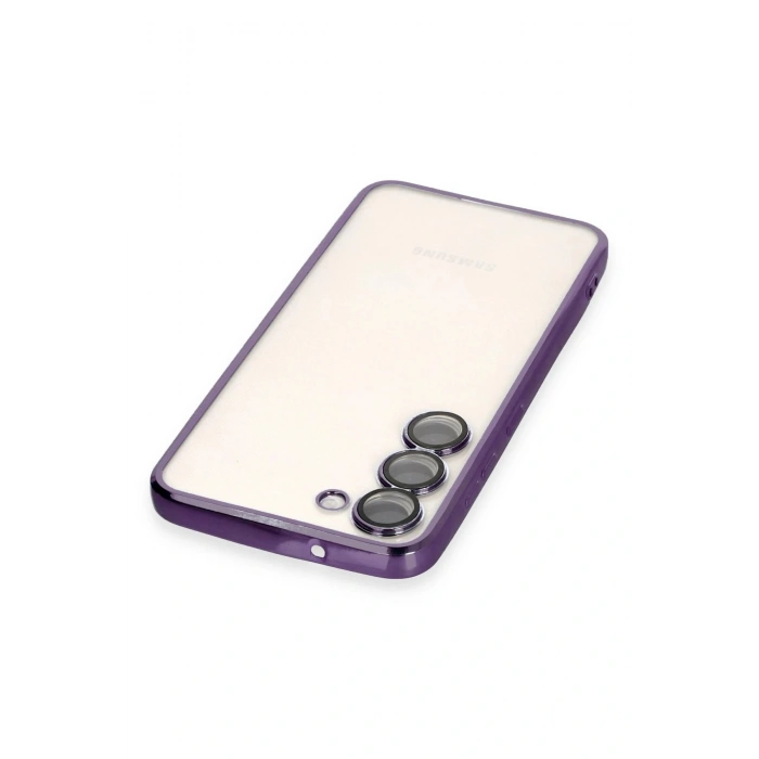 LitaeTrend Samsung Galaxy S23 Plus Kılıf Lensli Silikon - Mor