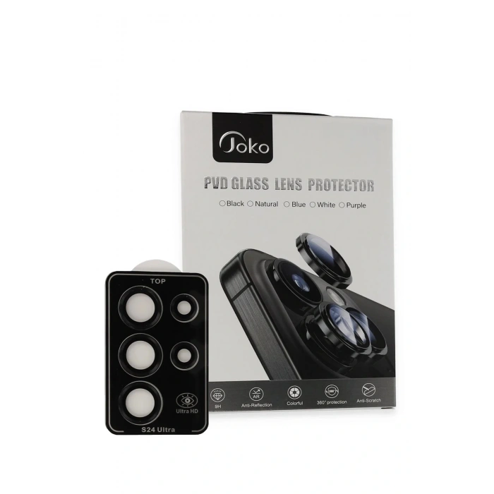 LitaeTrend Samsung Galaxy S23 Ultra PVD Metal Kamera Lens - Siyah