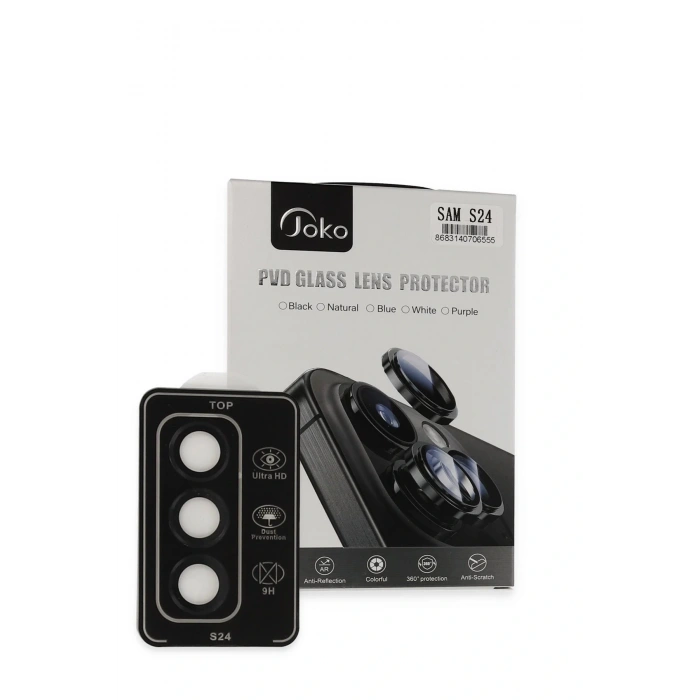 LitaeTrend Samsung Galaxy S24 PVD Metal Kamera Lens - Siyah