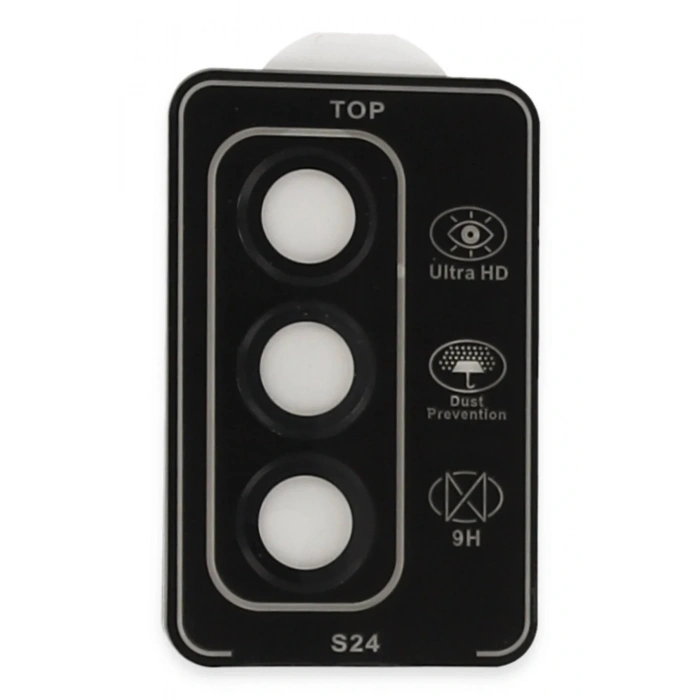 LitaeTrend Samsung Galaxy S24 PVD Metal Kamera Lens - Siyah