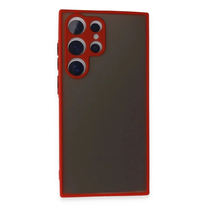 LitaeTrend Samsung Galaxy S24 Ultra Kılıf Montreal Silikon Kapak - Kırmızı