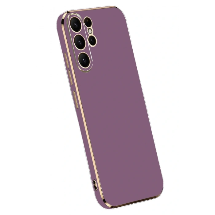 LitaeTrend Samsung Galaxy S24 Ultra Kılıf Volet Silikon - Mor