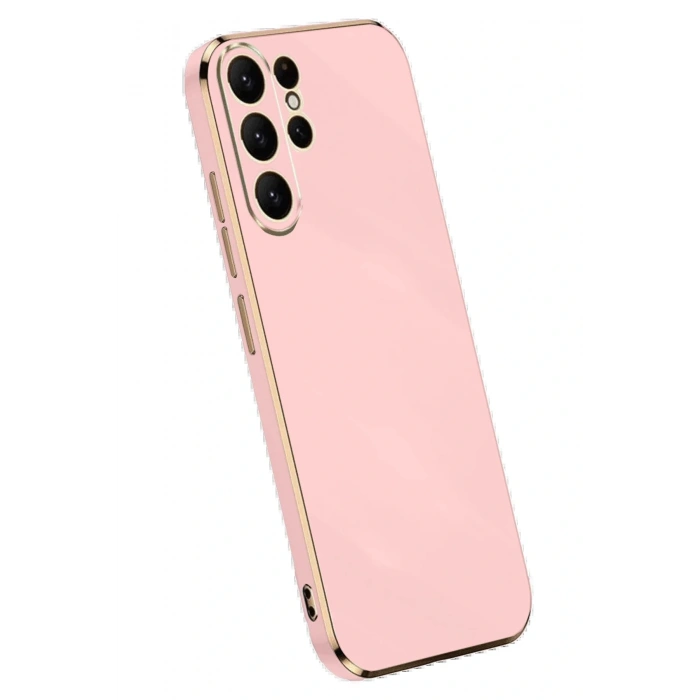 LitaeTrend Samsung Galaxy S24 Ultra Kılıf Volet Silikon - Pembe